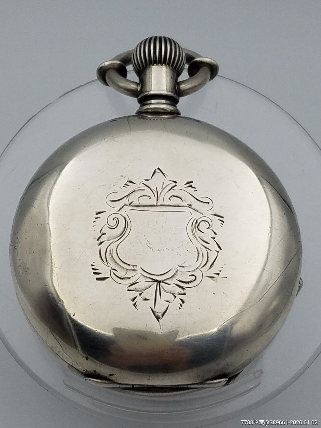 汉普顿三开门银壳大怀表