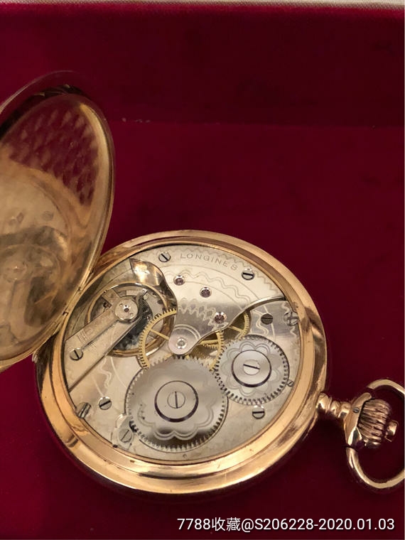 x/18k实金瑞士机械三开门纯金怀表