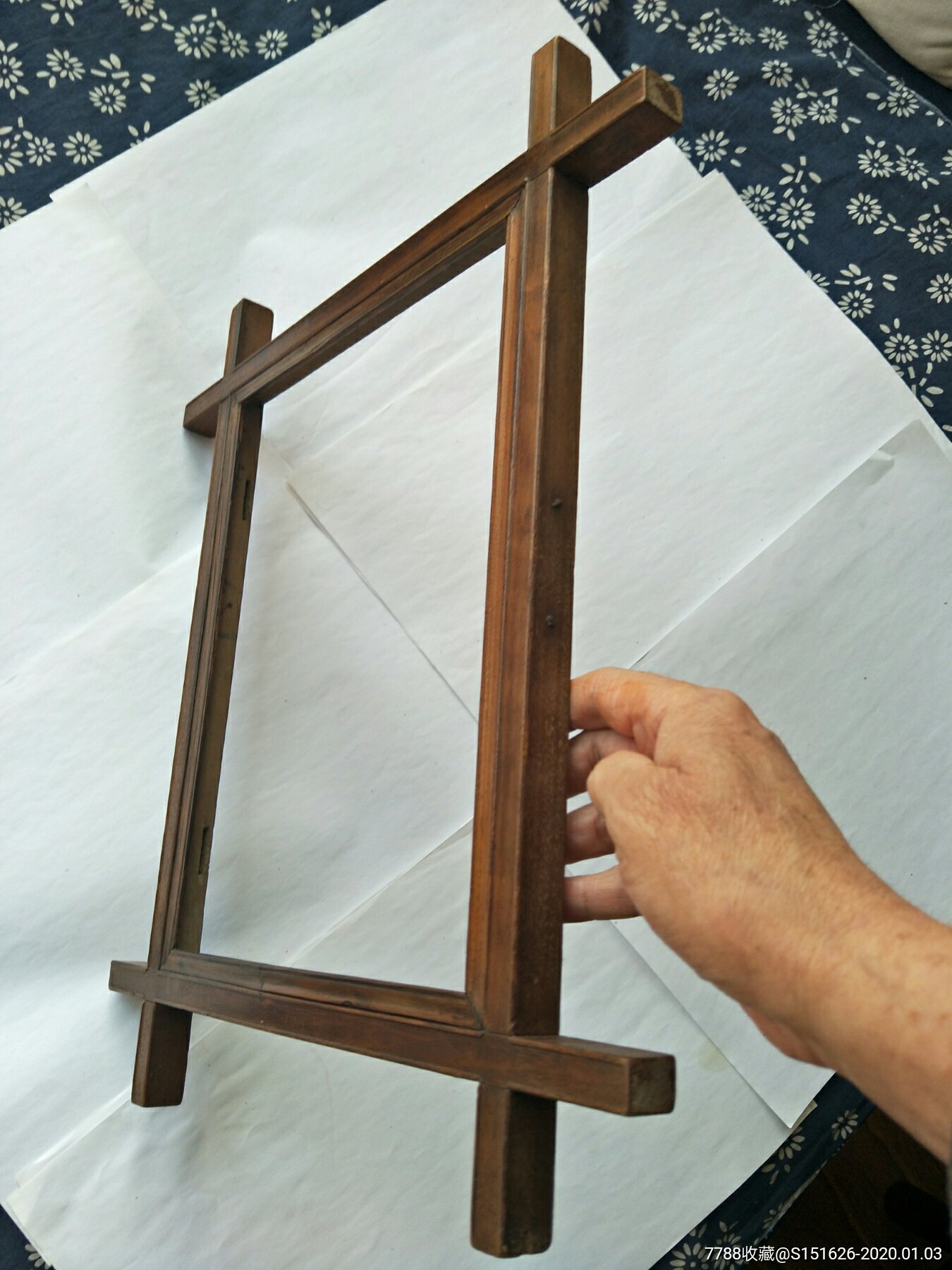 民国时期老红木老镜框.436/375,保老保真.-其他木制用品-7788收藏