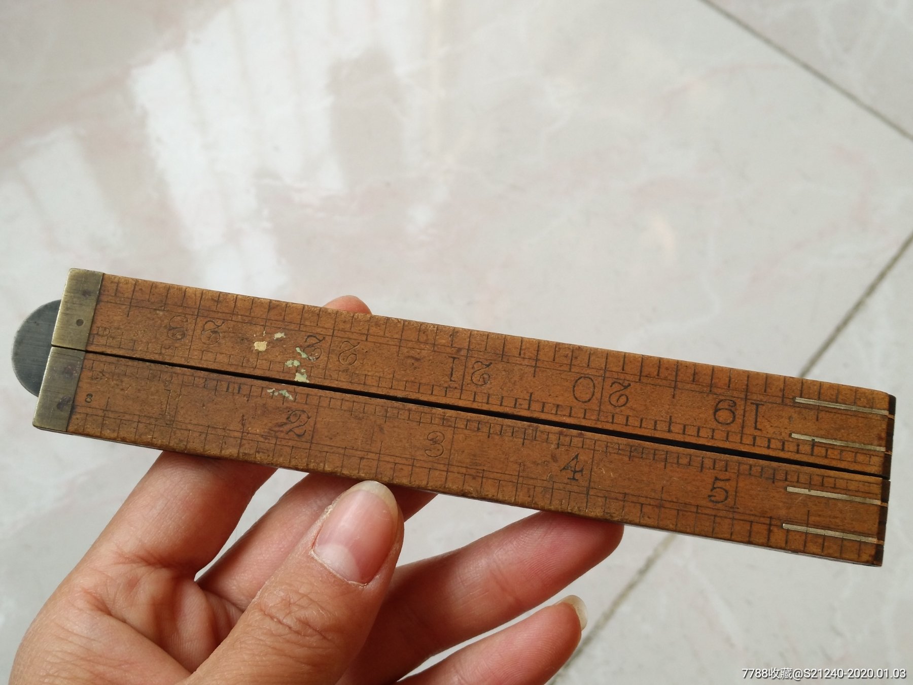 民国折尺老尺子折叠尺具收藏文化