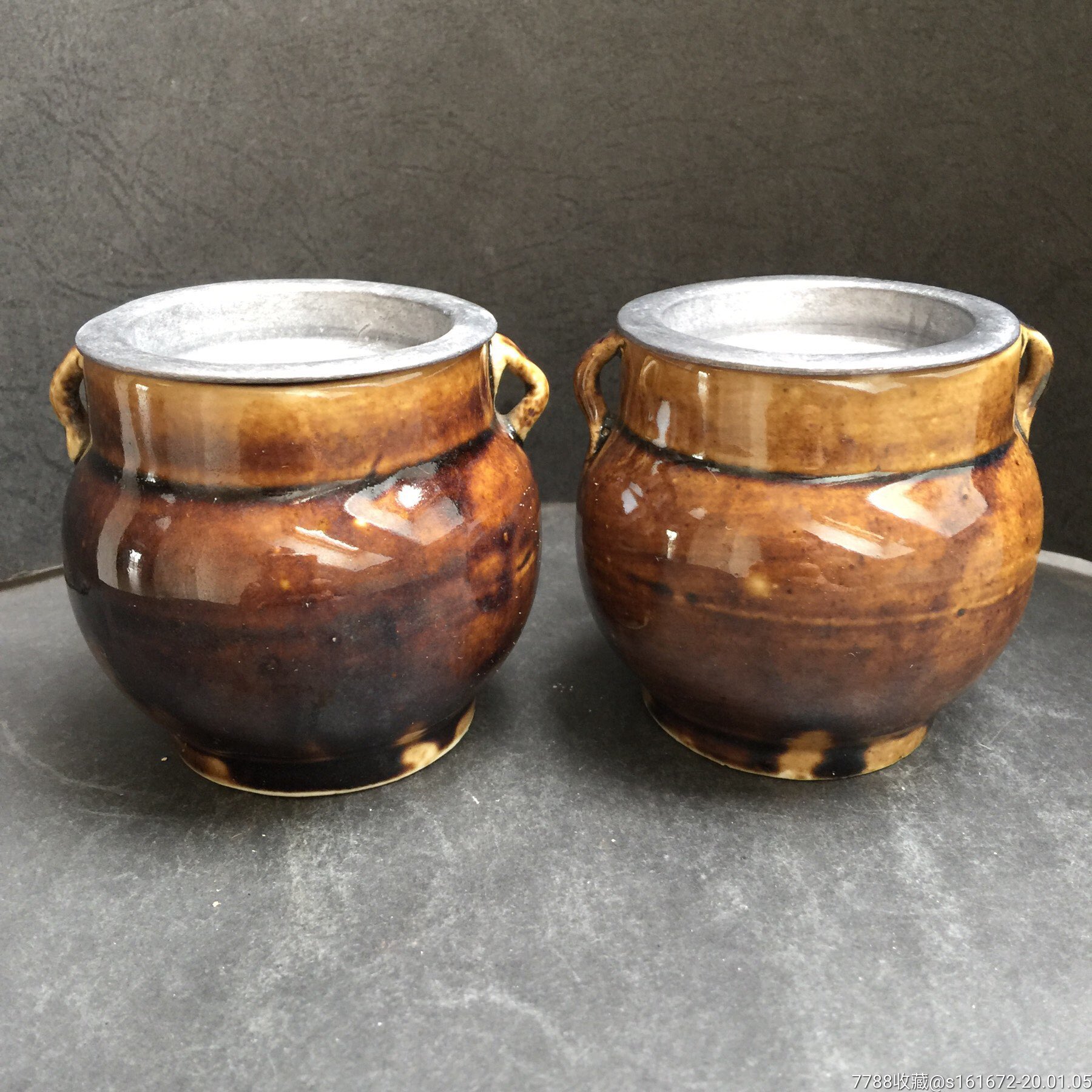 蛐蛐罐大年份陶瓷鳝鱼黄釉火罐提罐