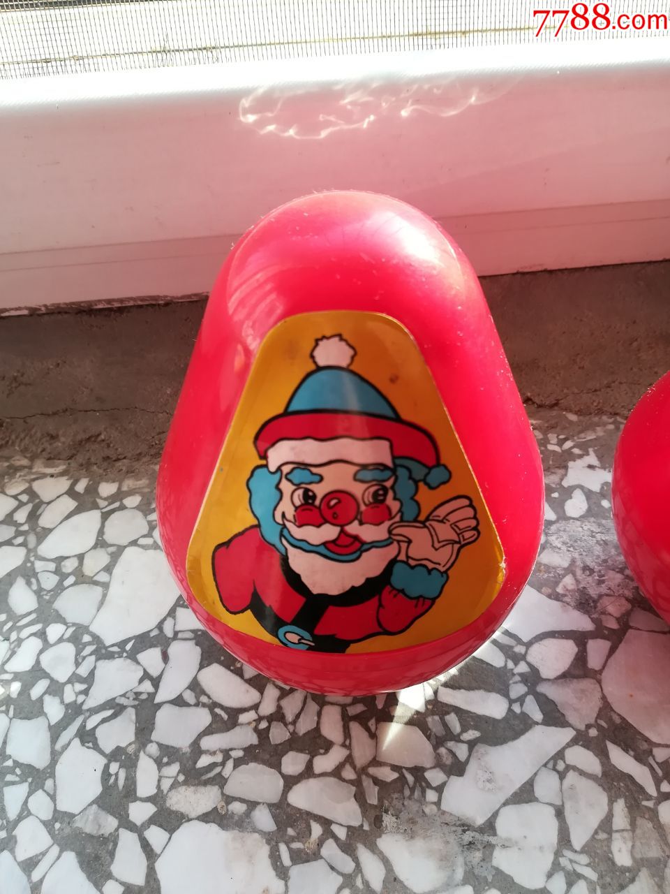 九十年代圣诞道老人不倒翁玩具一对