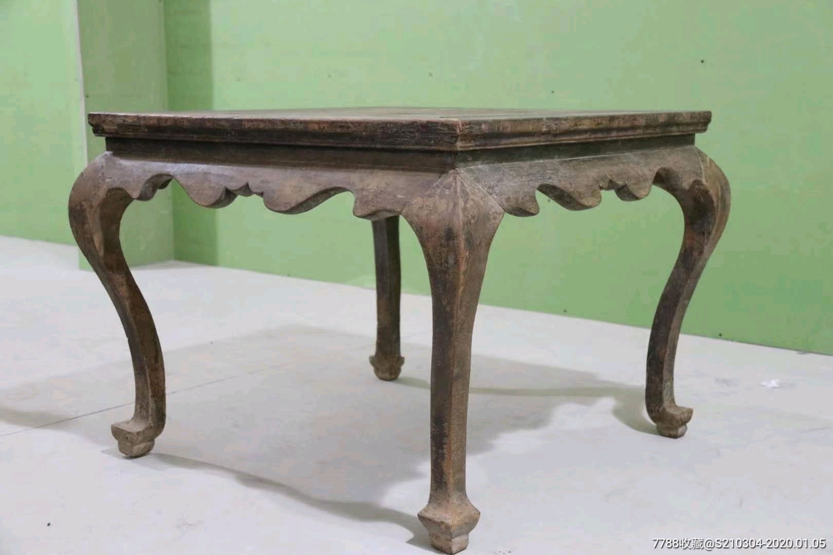 宋代风格核桃木三弯腿香几做工精致考究设计优美全品无修