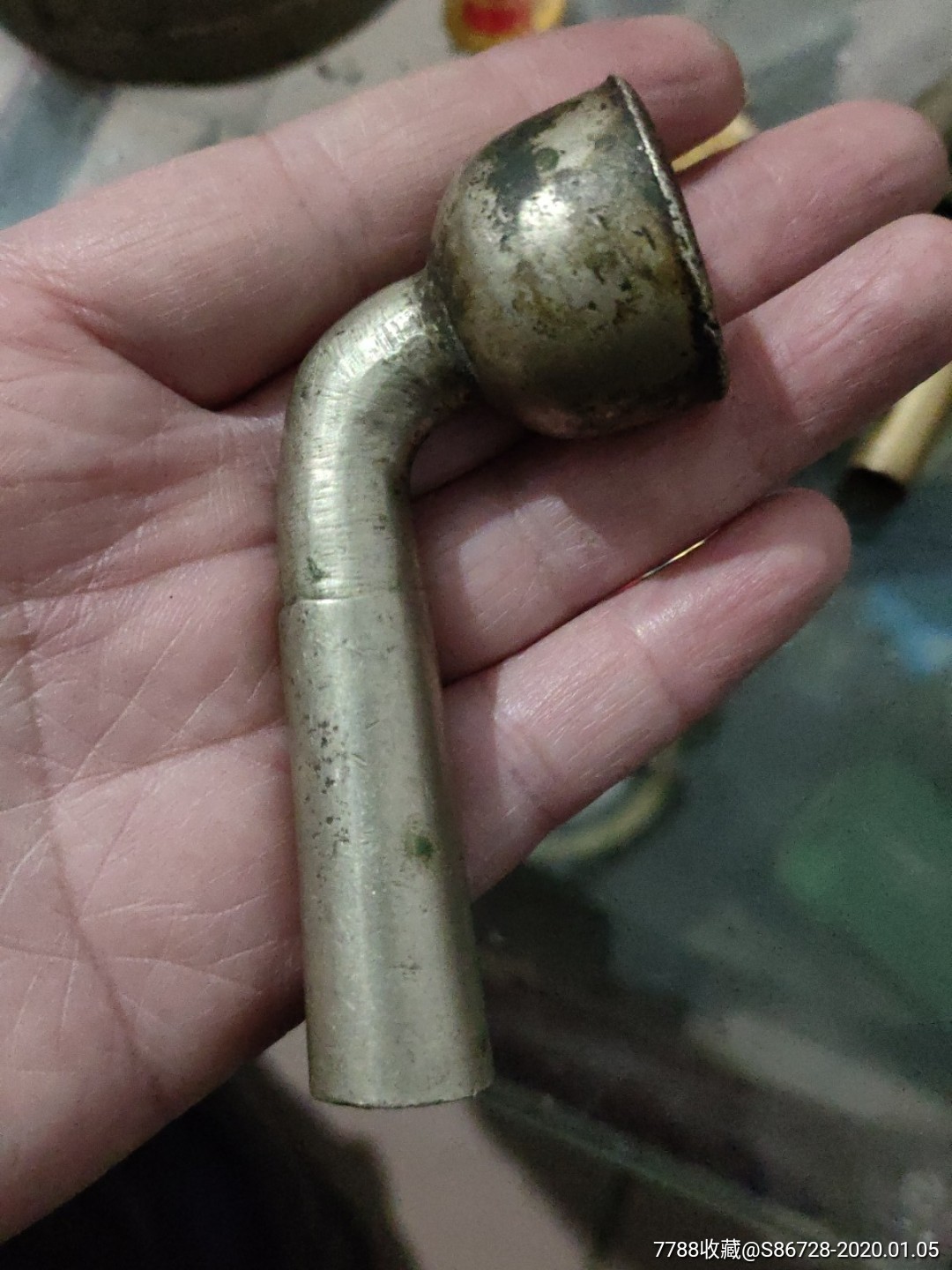 民国大号白铜烟锅