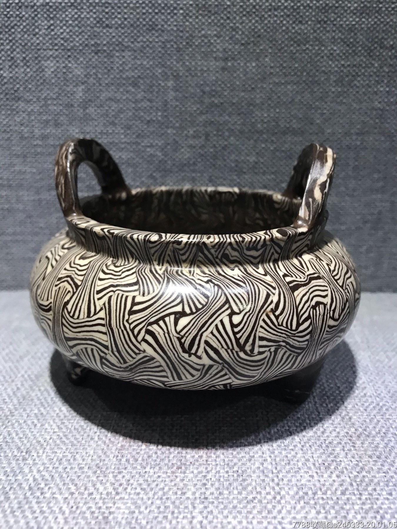 宋代绞胎瓷香炉