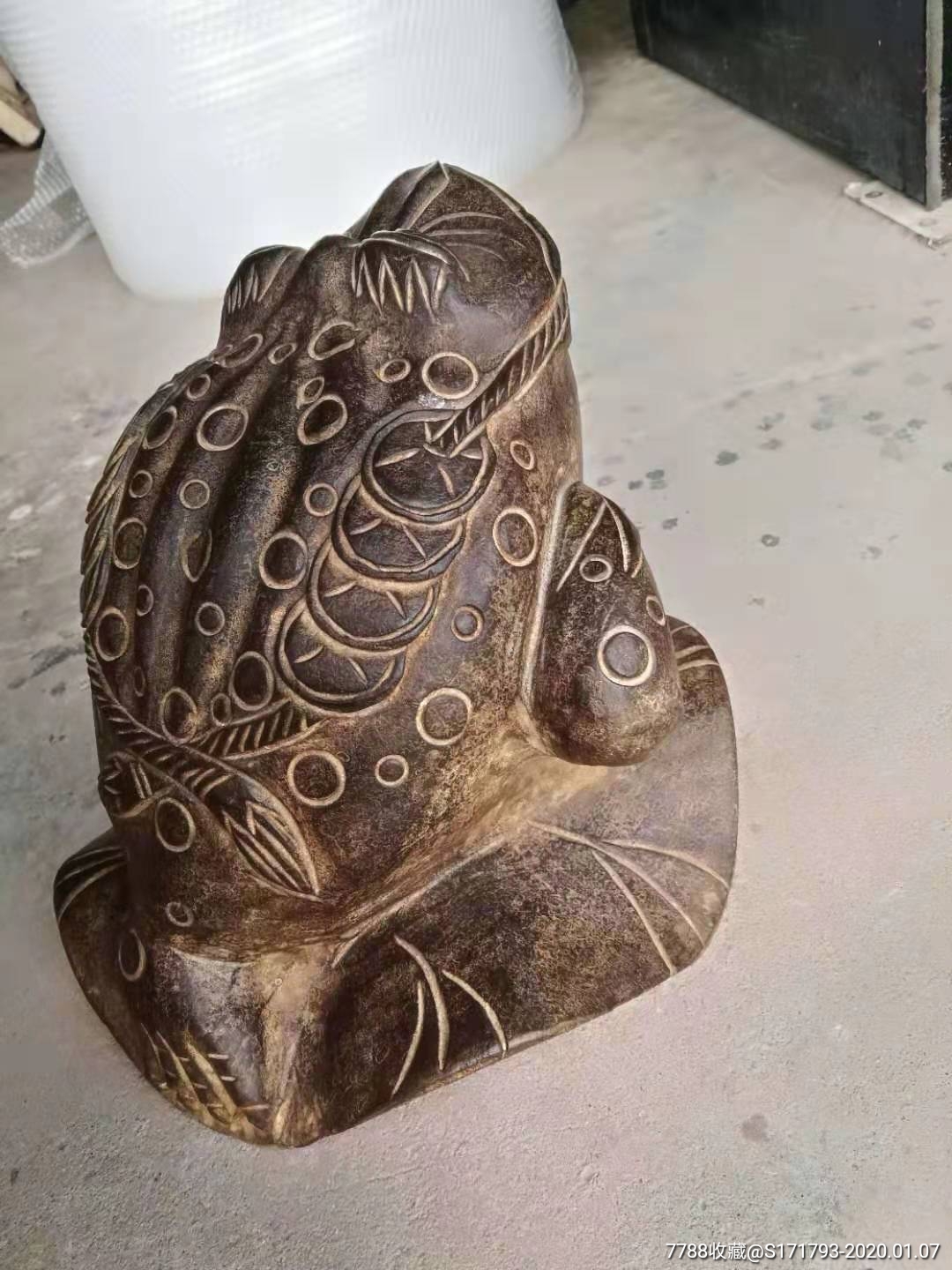 老青石金蟾完整