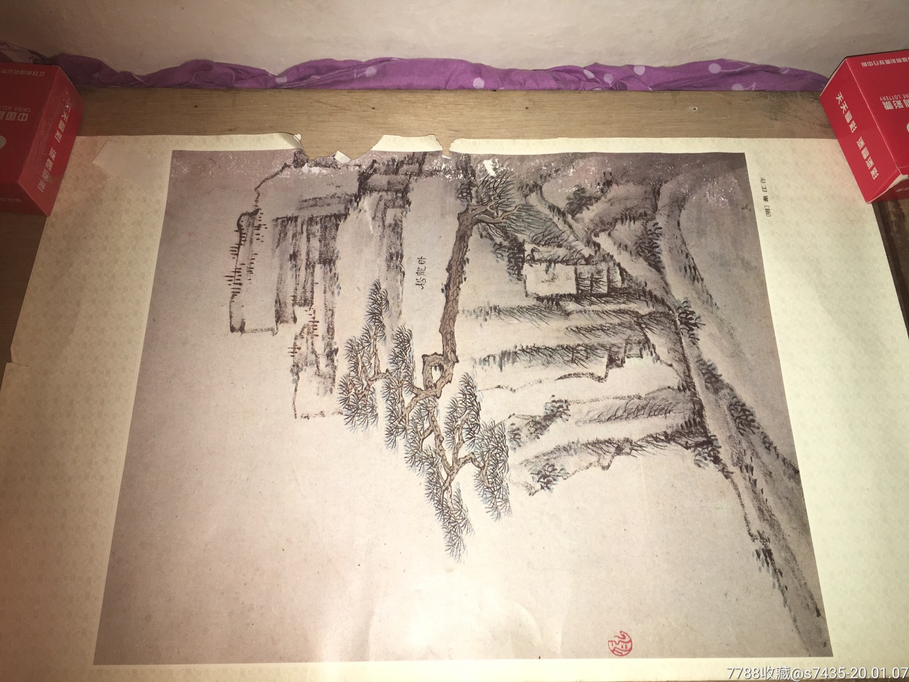 渐江作(卧龙松图)年历画