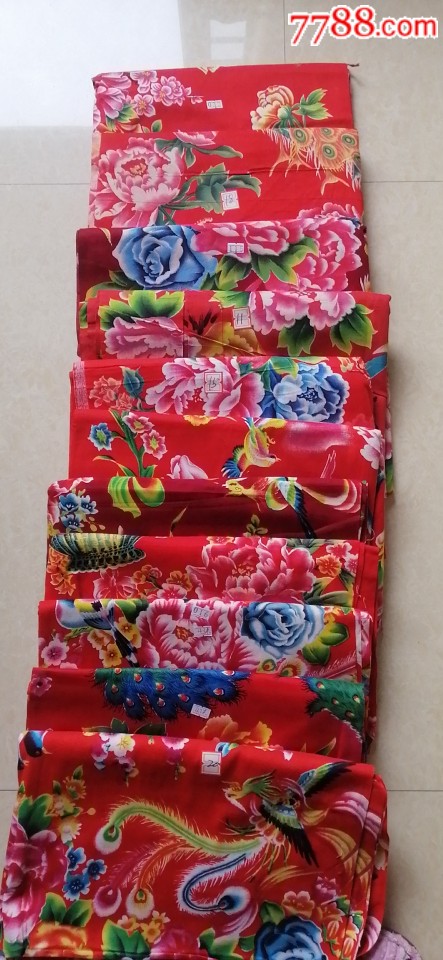 大花褥子面5尺长