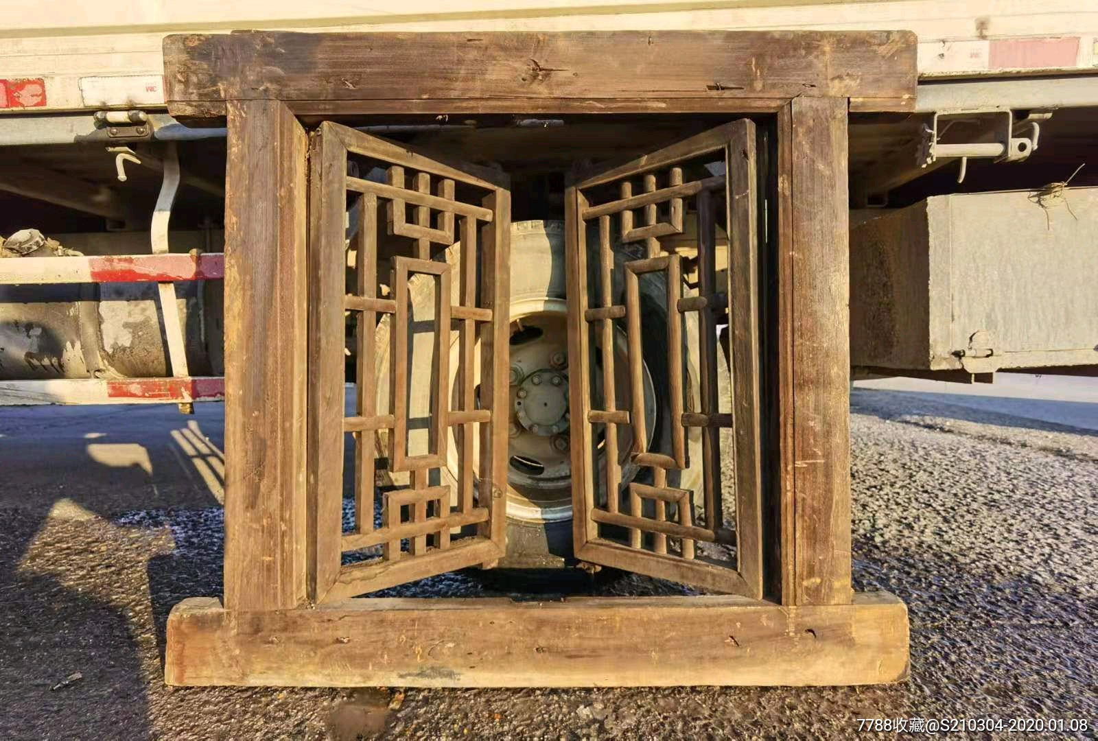 清代核桃木花窗一个,装修佳品-木门窗-7788木艺