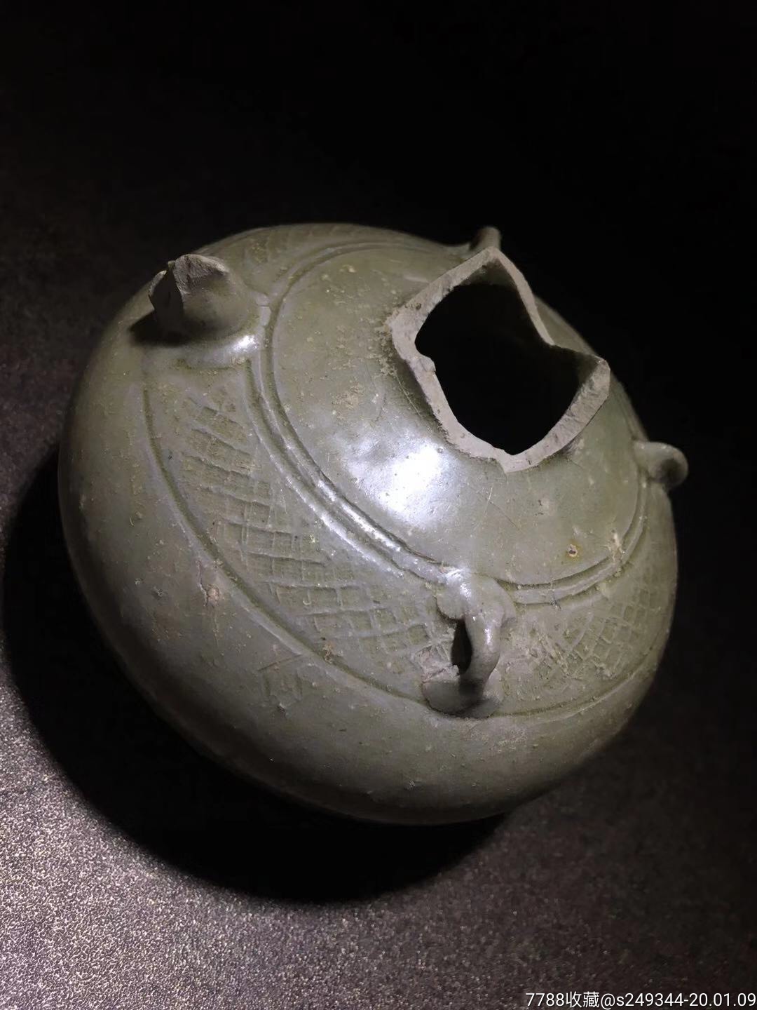 六朝三国吴越窑青瓷鸡头壶