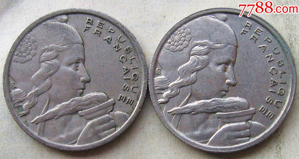 1955年法国硬币100法郎二种