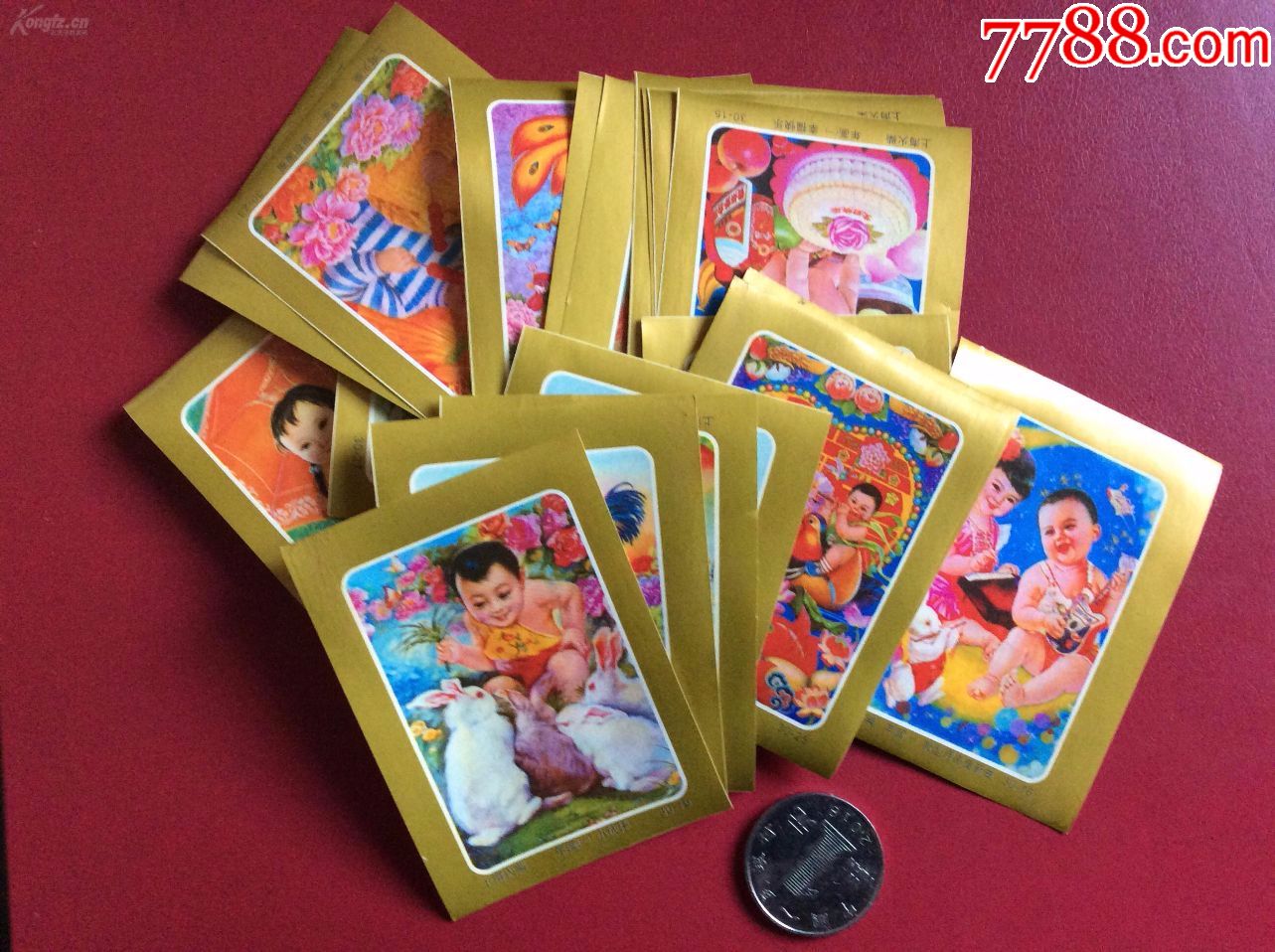 90年代老火花《年画(儿童)》(整套30枚,大标)