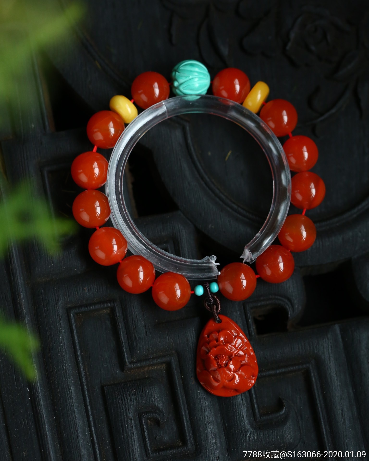 「南红篇」天然南红圆珠原创单圈手串