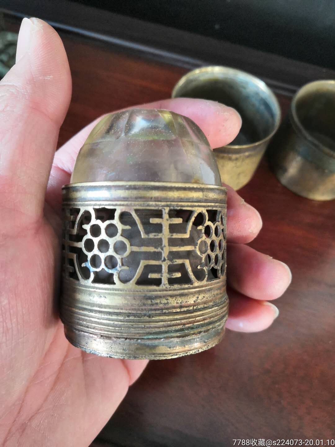 清代大烟枪和烟灯一套除了烟嘴有残其它完整比较少见包老保真