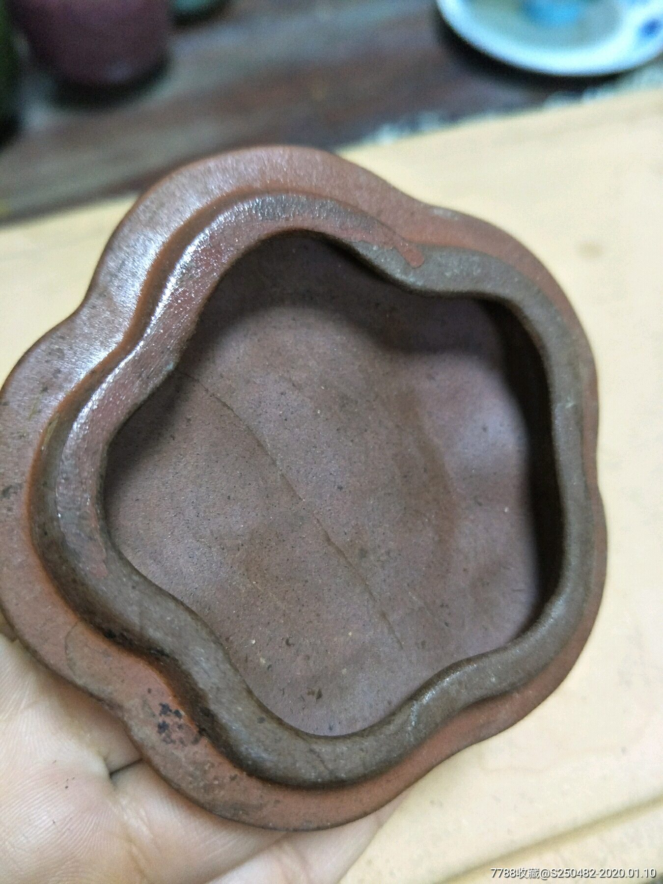 老紫砂内釉紫砂盖杯