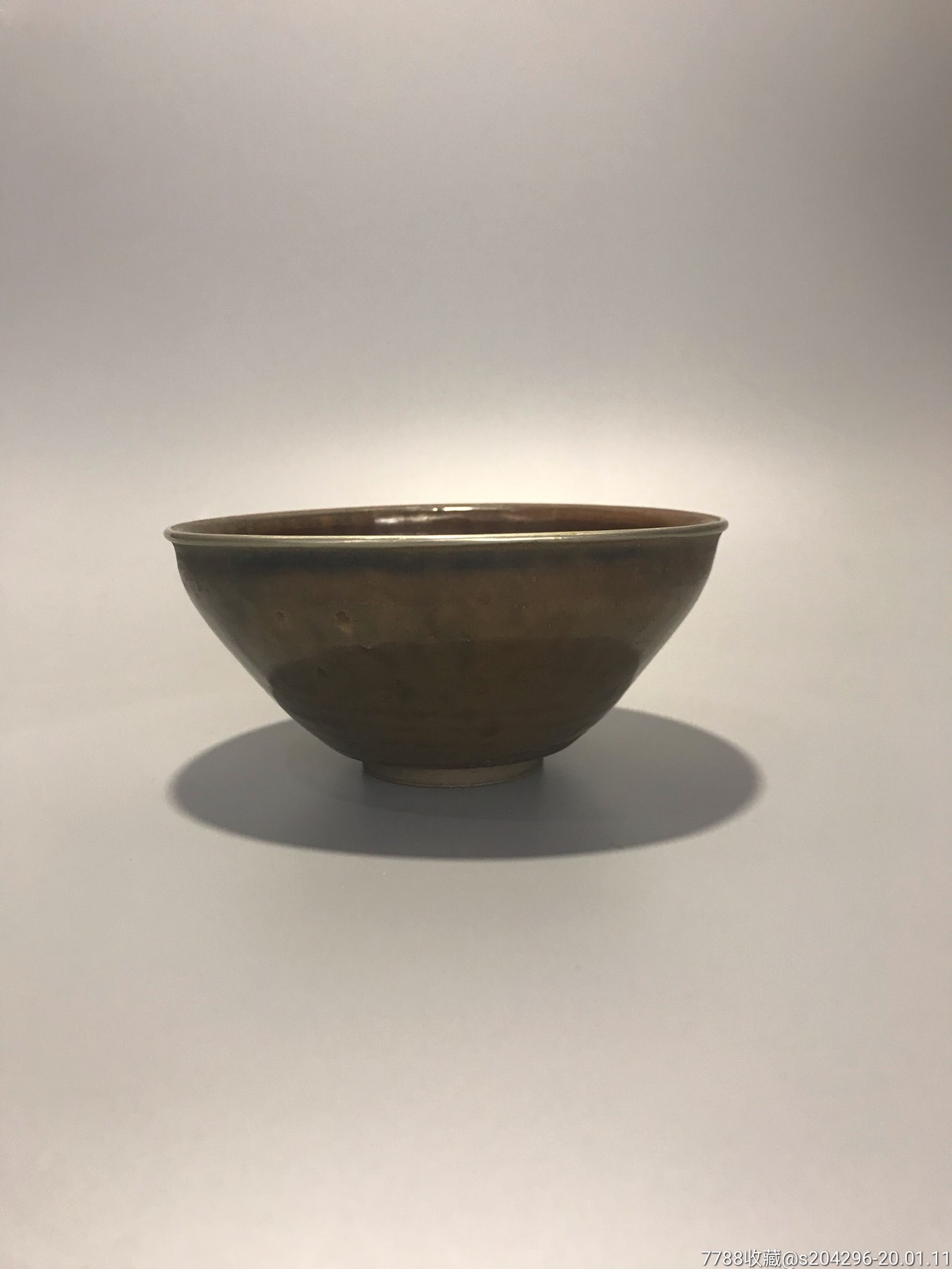 明代包银口黄鳝釉茶盏