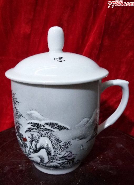 雪景茶杯