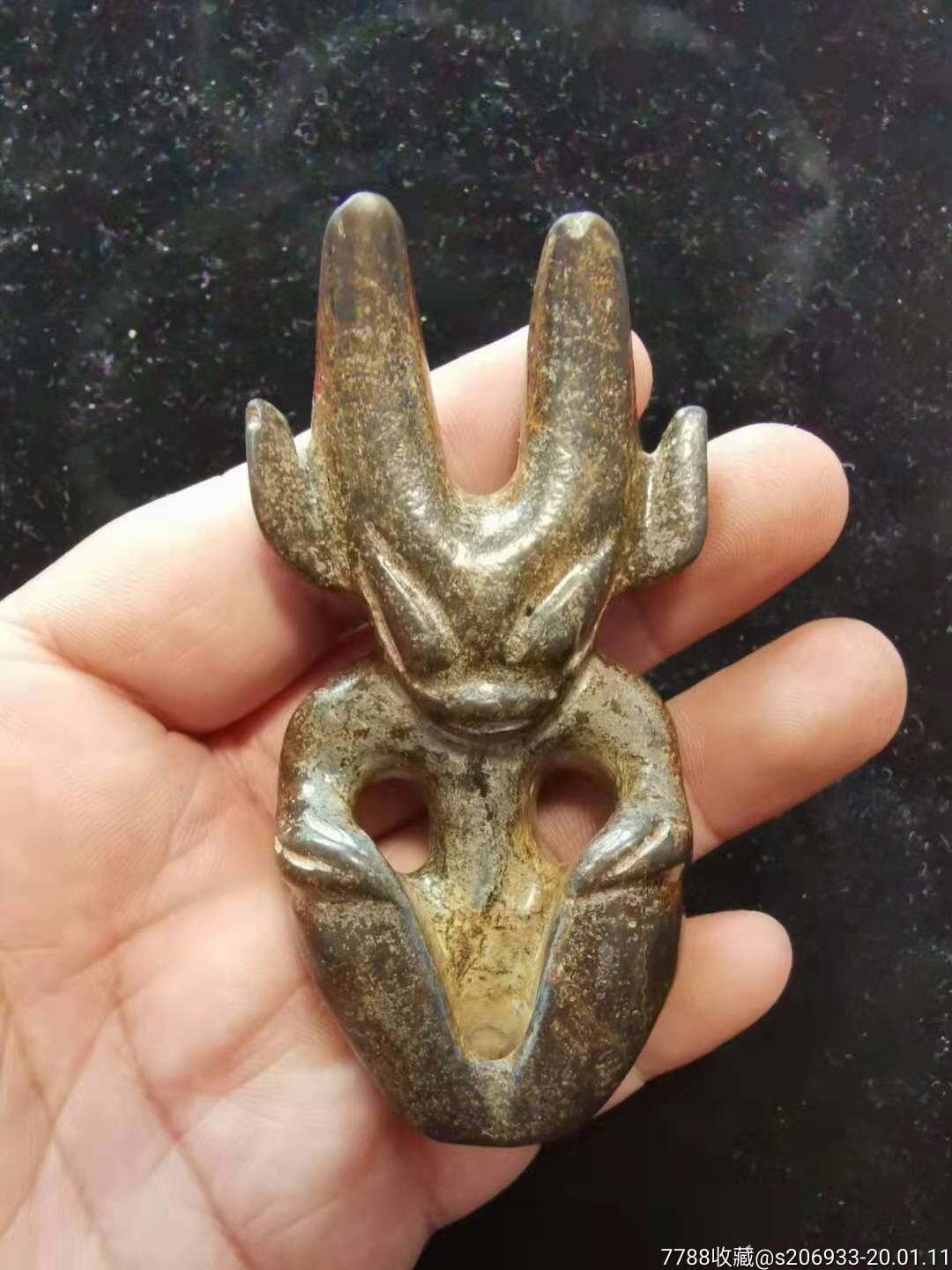 河磨玉雕刻太阳神玉器