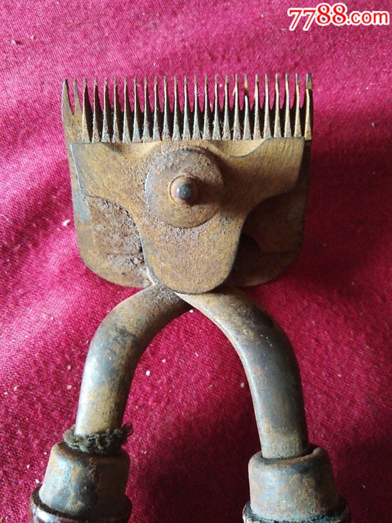 民国木把带雕工推子一把-推子-7788收藏