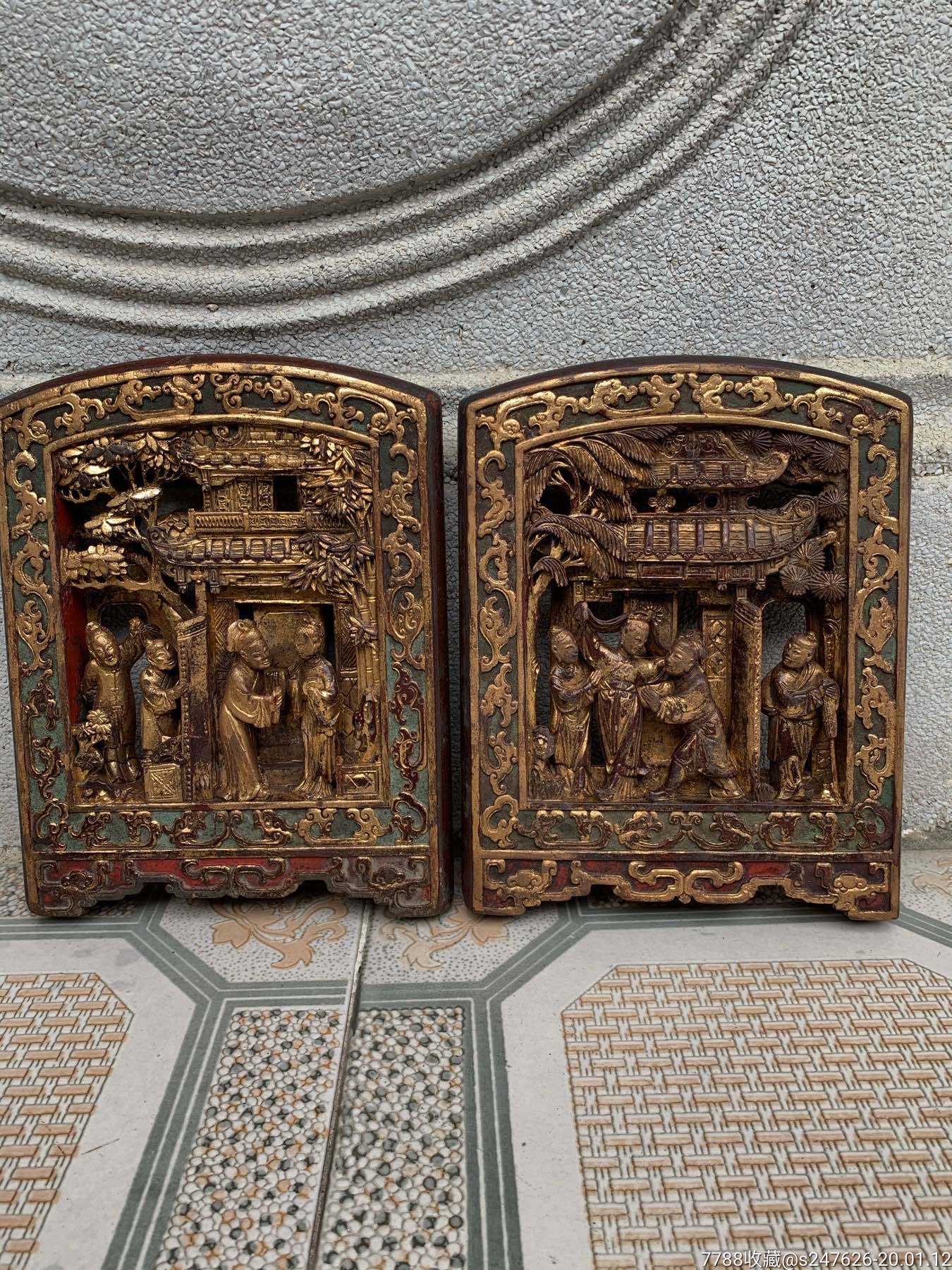 清代潮州木雕人物故事