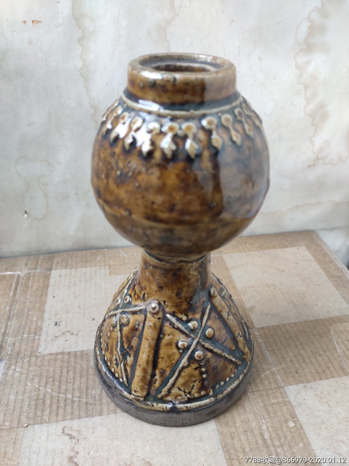 清代青瓷老油灯