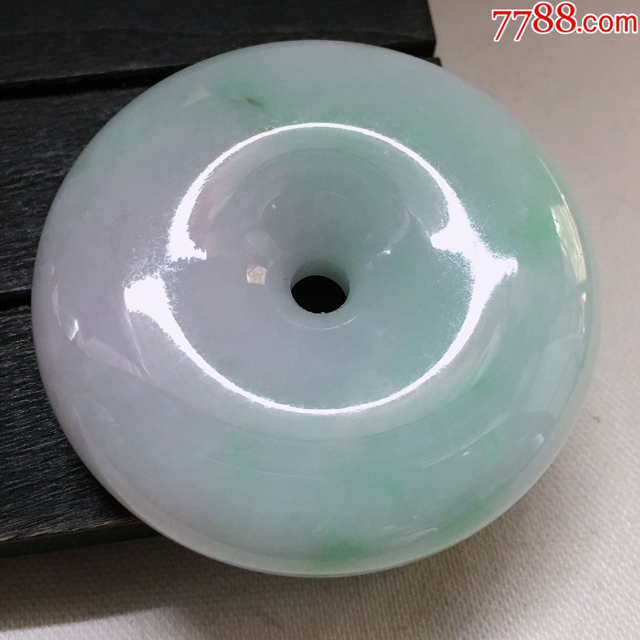 天然翡翠a货老坑冰糯种飘绿平安扣通透水润精雕玉吊坠挂件【新春特惠