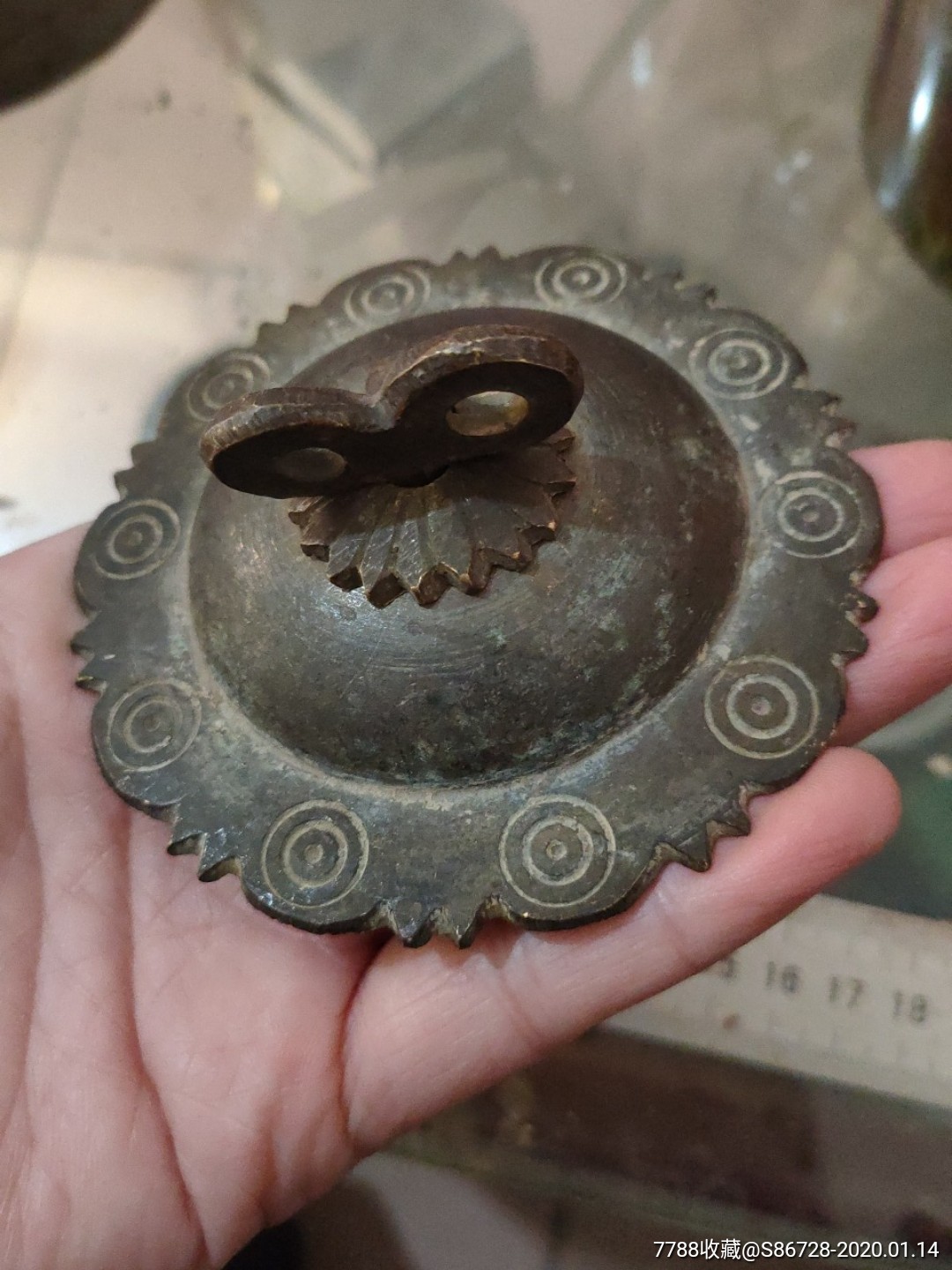 清代大门上的单只铜门环配件