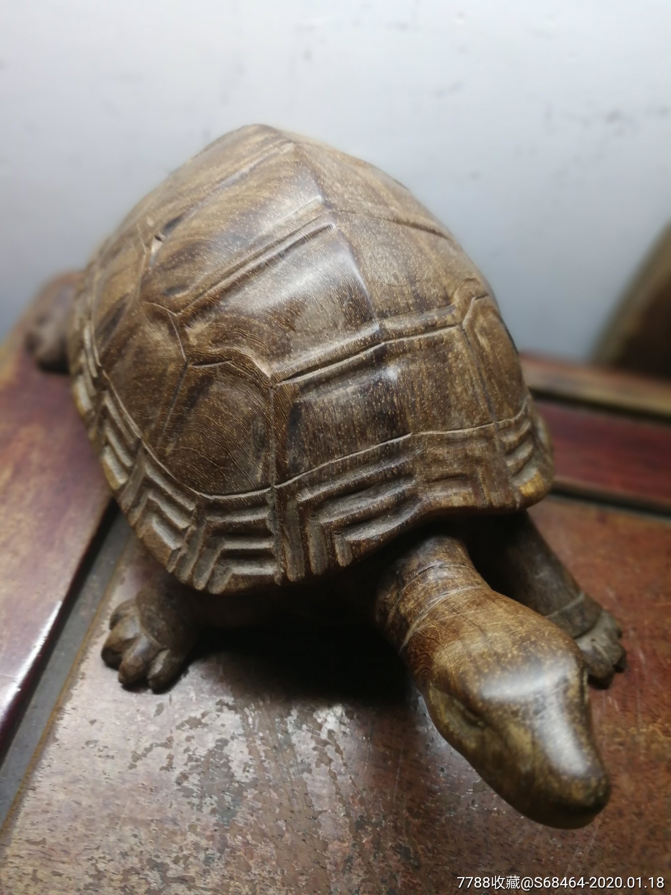 红木手工雕刻乌龟摆件一只_木雕摆件_勋哥收藏【7788收藏__收藏热线】