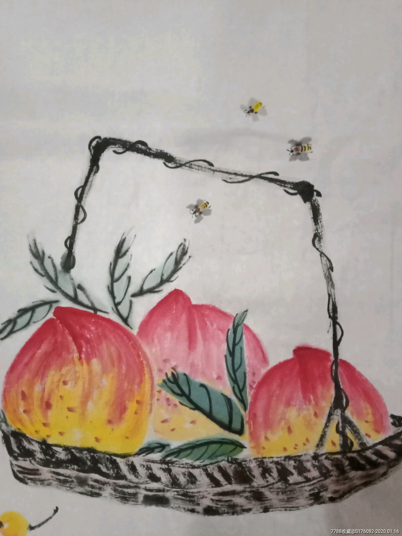 小写意桃子的画法图片