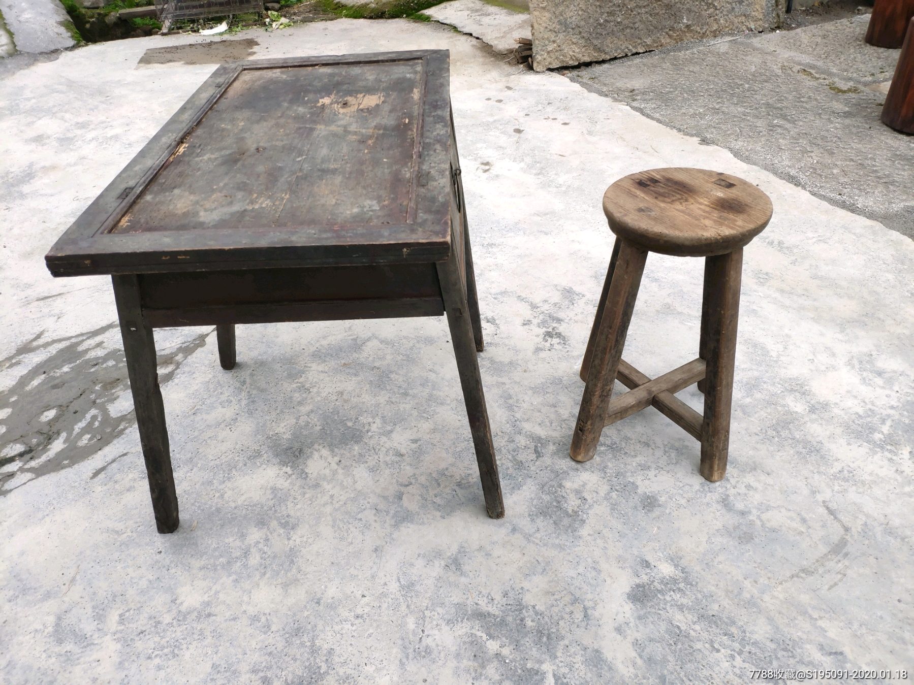 民国老家具私塾书桌一套