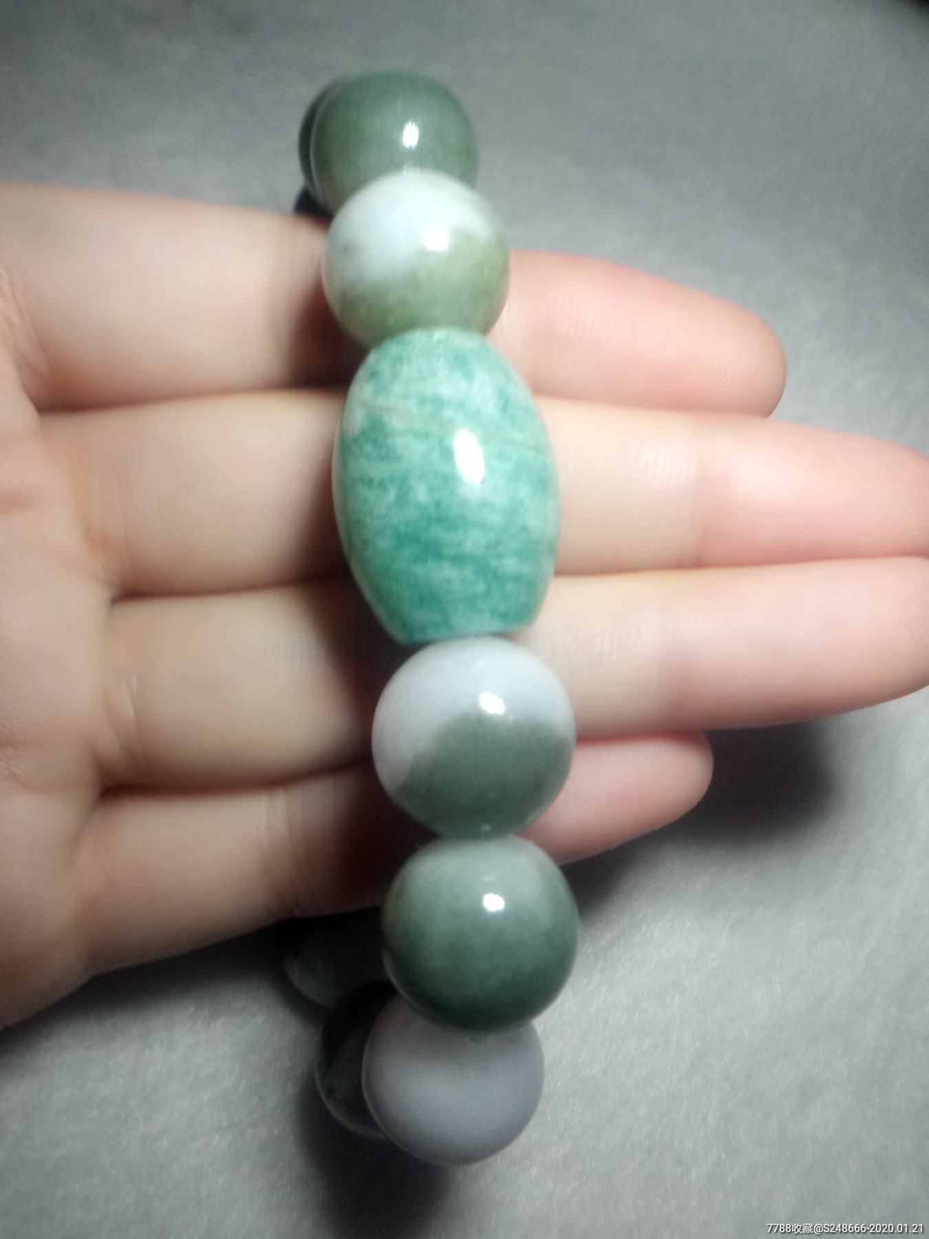 天然a货翡翠聚宝盆珠天河珠手串