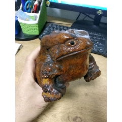 民国时期竹根雕金蟾。(se70797599)_7788收藏__收藏热线