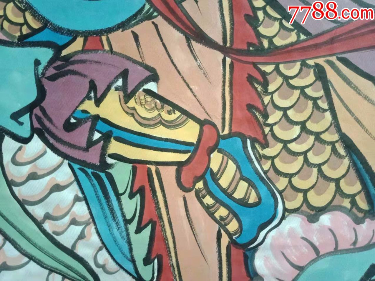 田公元帅画像,人物画国画武将,保证纯手工绘画,大尺寸,抓紧