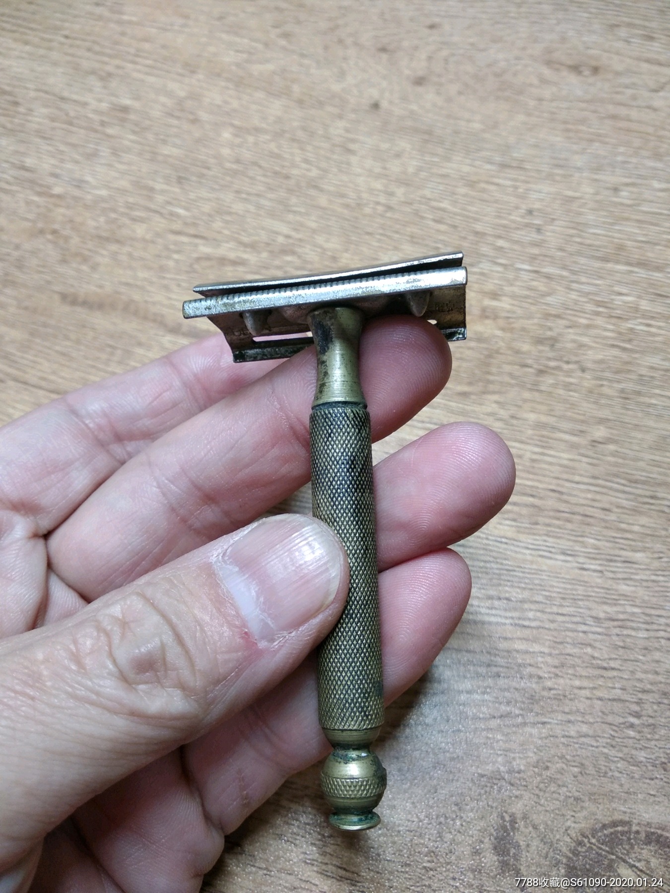 民国铜刮胡刀,上海顾永盛出品.