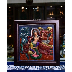 回流——唐卡——三连画【仙女】紫铜手工绘制，高端，大气，炫彩夺目(se70828668)_7788收藏__收藏热线