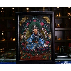 回流——唐卡【莲花生大师】紫铜手工绘制，炫彩夺目，纯手工-彩金彩绘·此唐卡寓(se70828790)_7788收藏__收藏热线