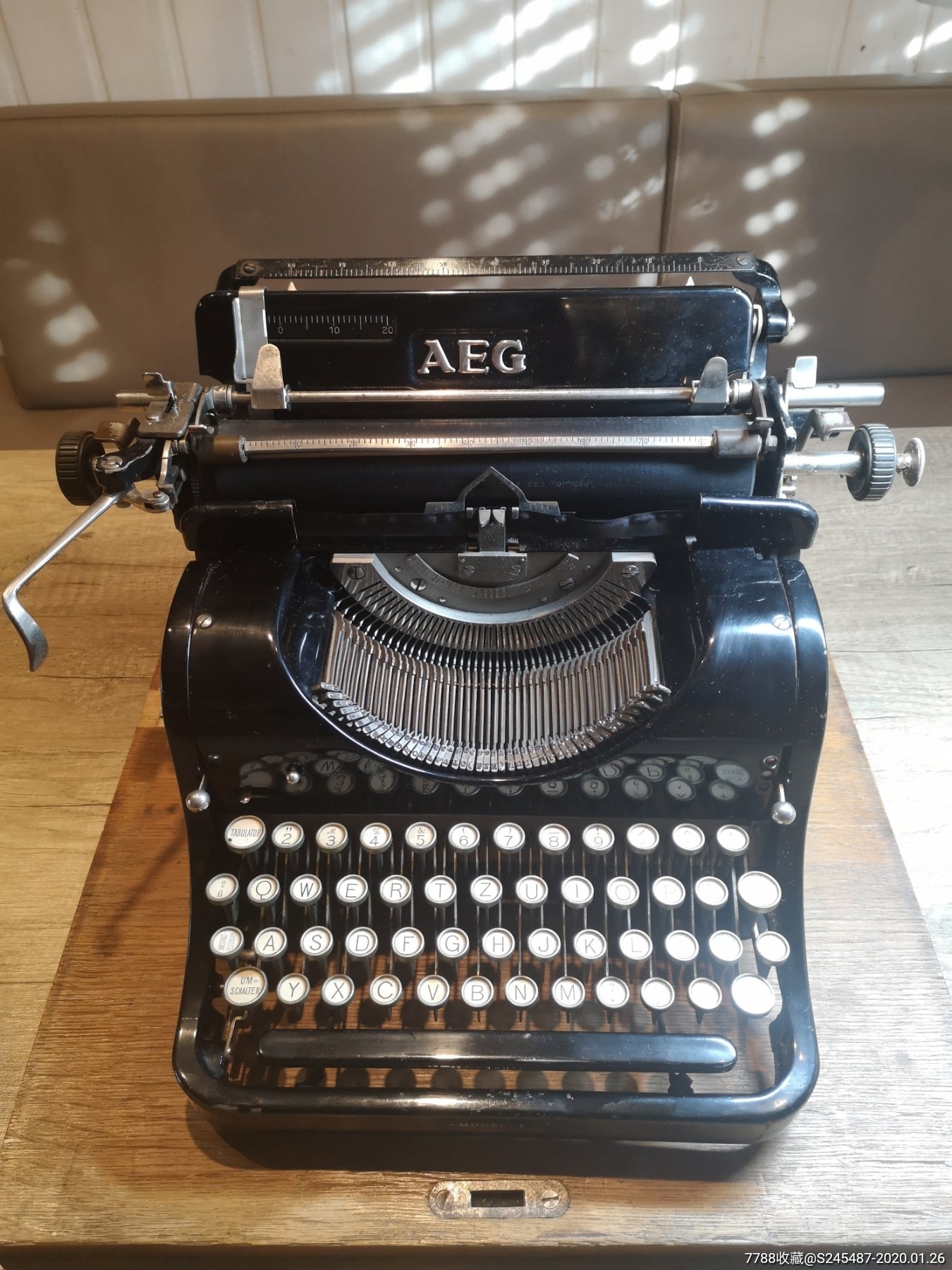 德国古董收藏机械打字机aeg-modell-6