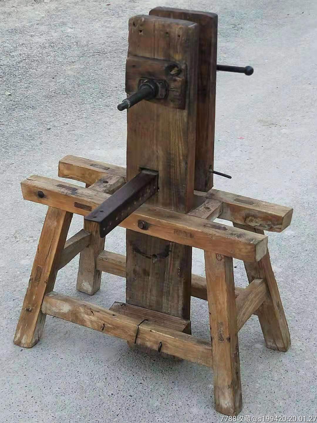 民国时期木工工具夹板.正常使用民俗精品.