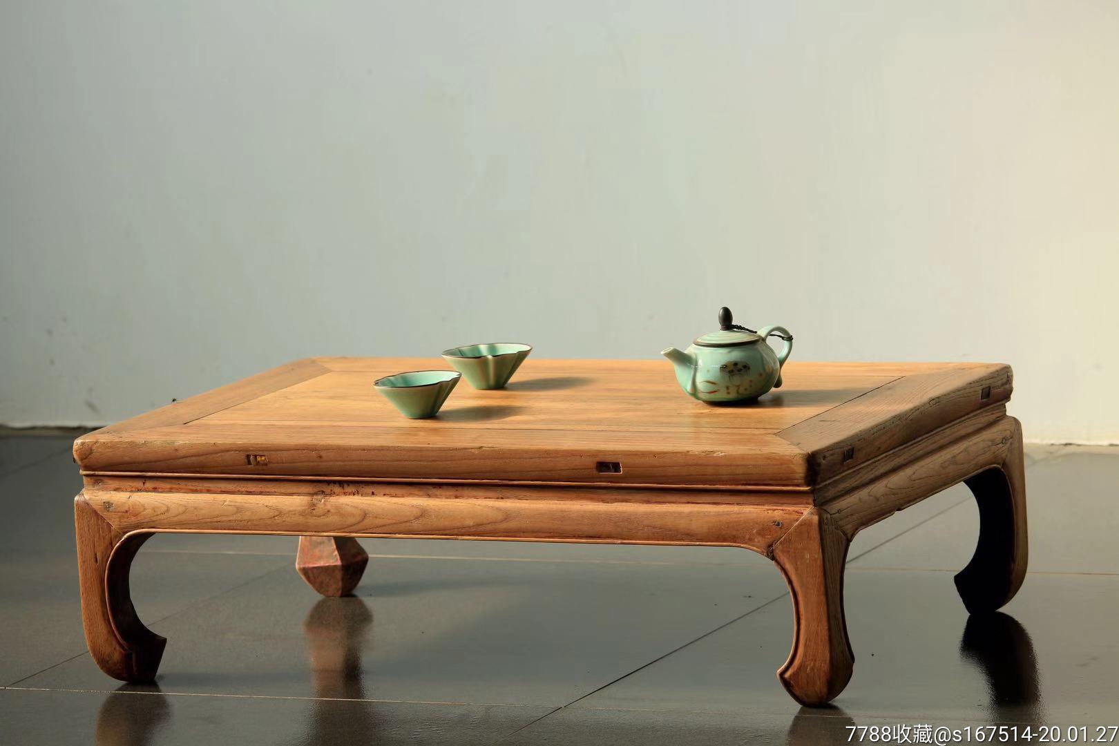 【香蕉腿,长茶桌】此桌造型美观,腿弯弧有度,像香蕉一般令人喜爱,牙板