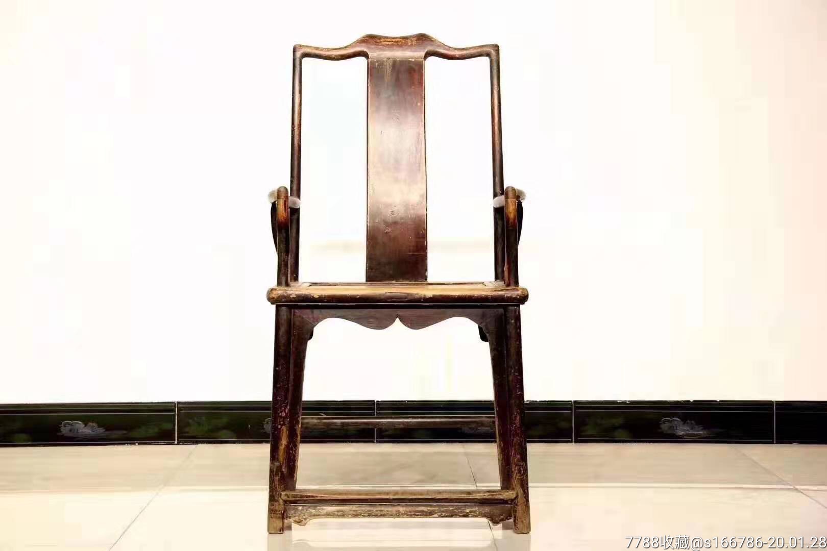 清代文椅做工精致整体舒展流畅包浆沉古莹润