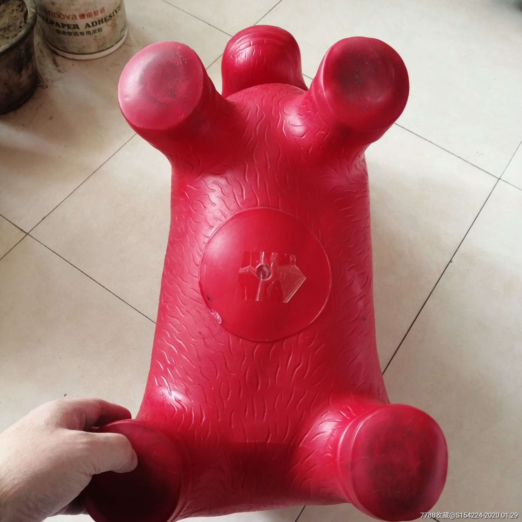 八十年代怀旧塑胶玩具大号枣红马_胶皮玩具【草原上的小木屋】_第7张