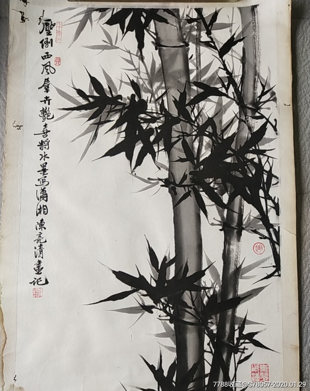 著名画家.陈亮清.花鸟画原作.尺寸70x45厘米