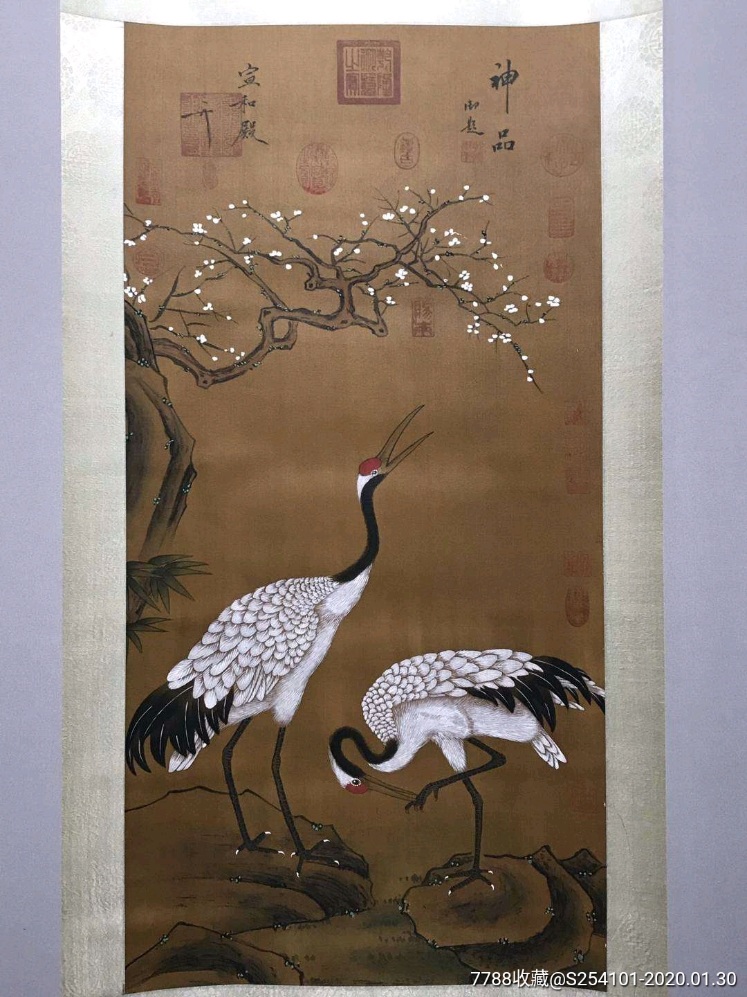 赵佶宋徽宗绢本手绘画一幅