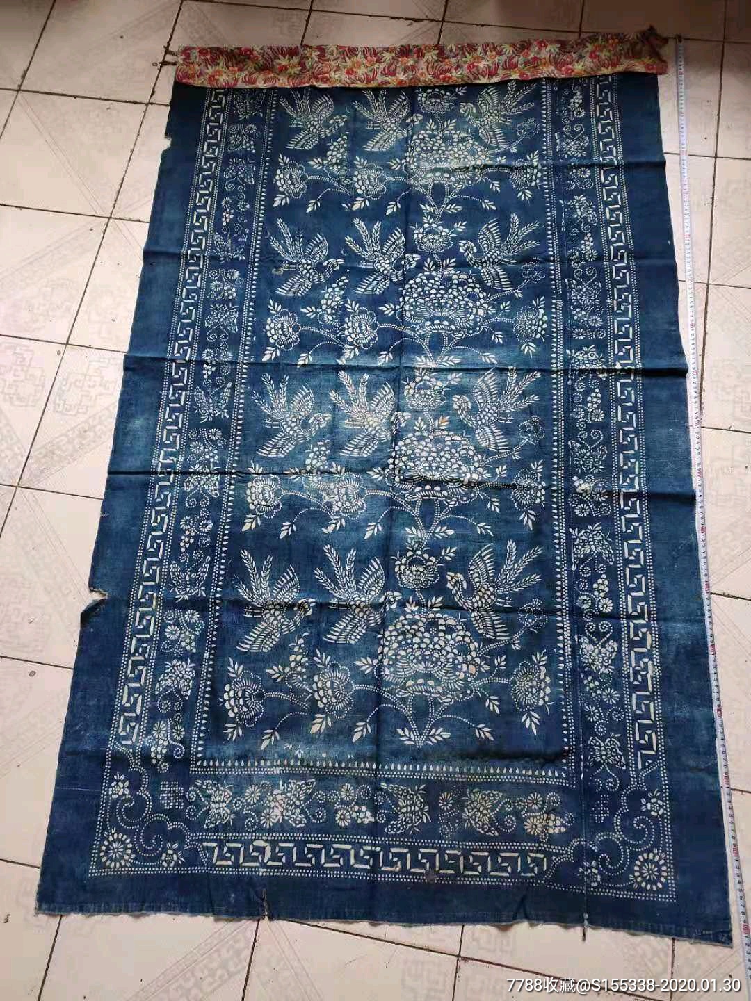 首页 零售 其他布艺品 >> 民国印花蜡染布凤凰门帘