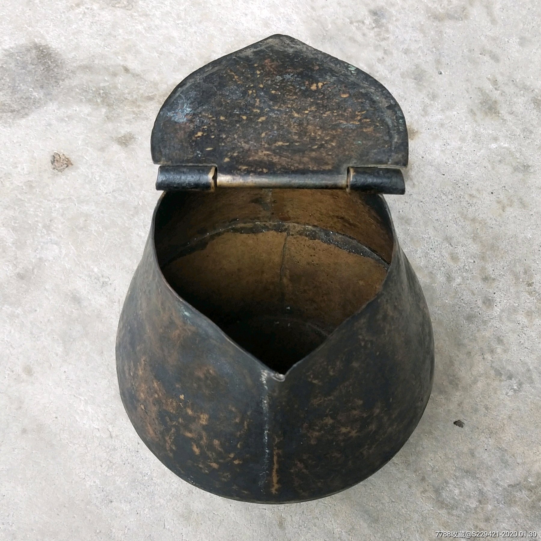 清代手工黄铜茶壶炜水罐