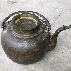 民国手工黄铜茶壶凉水罐_古旧藏书屋