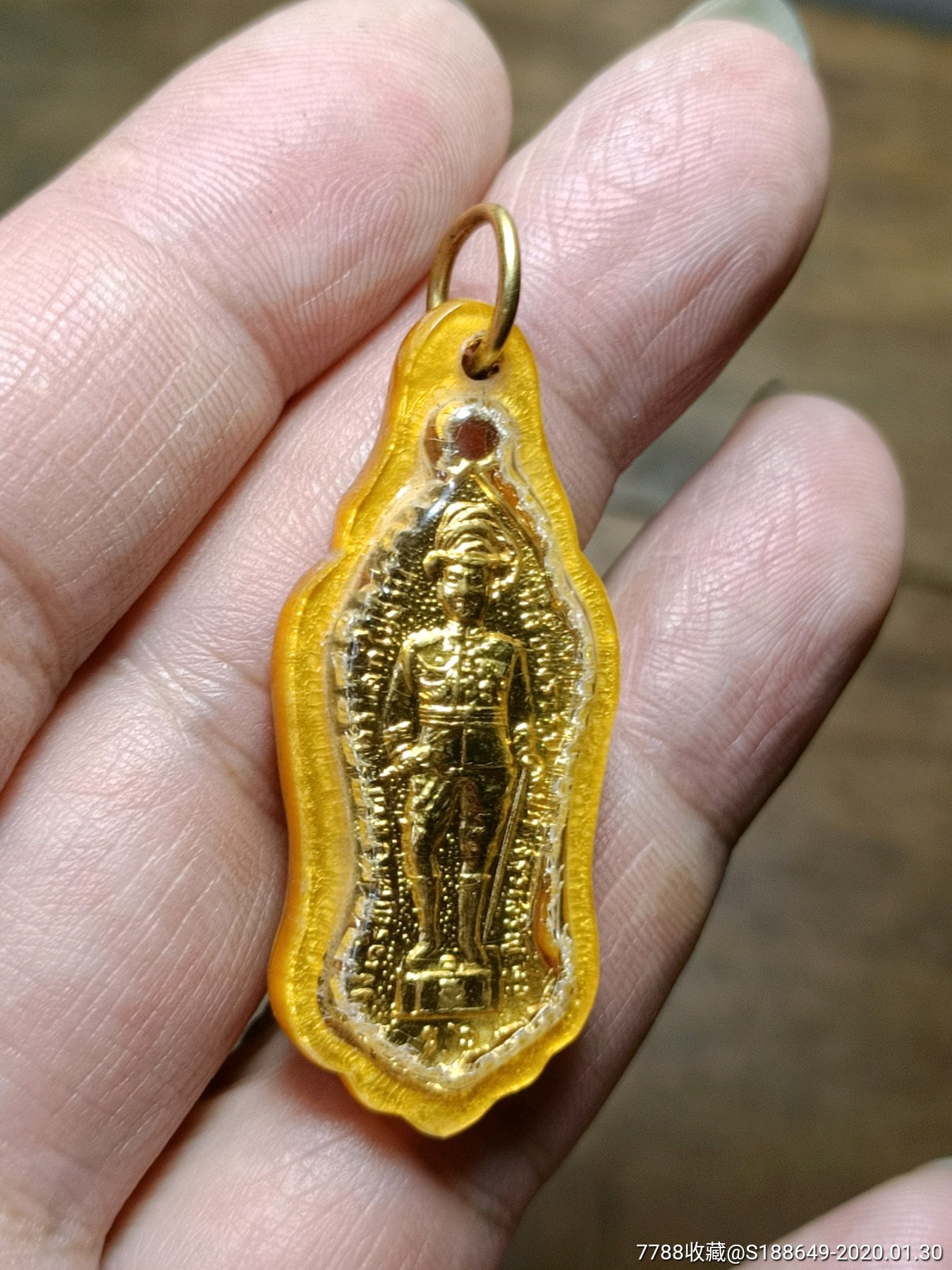 泰国回流.18k金佛像挂件,重7克,(真金).全品.