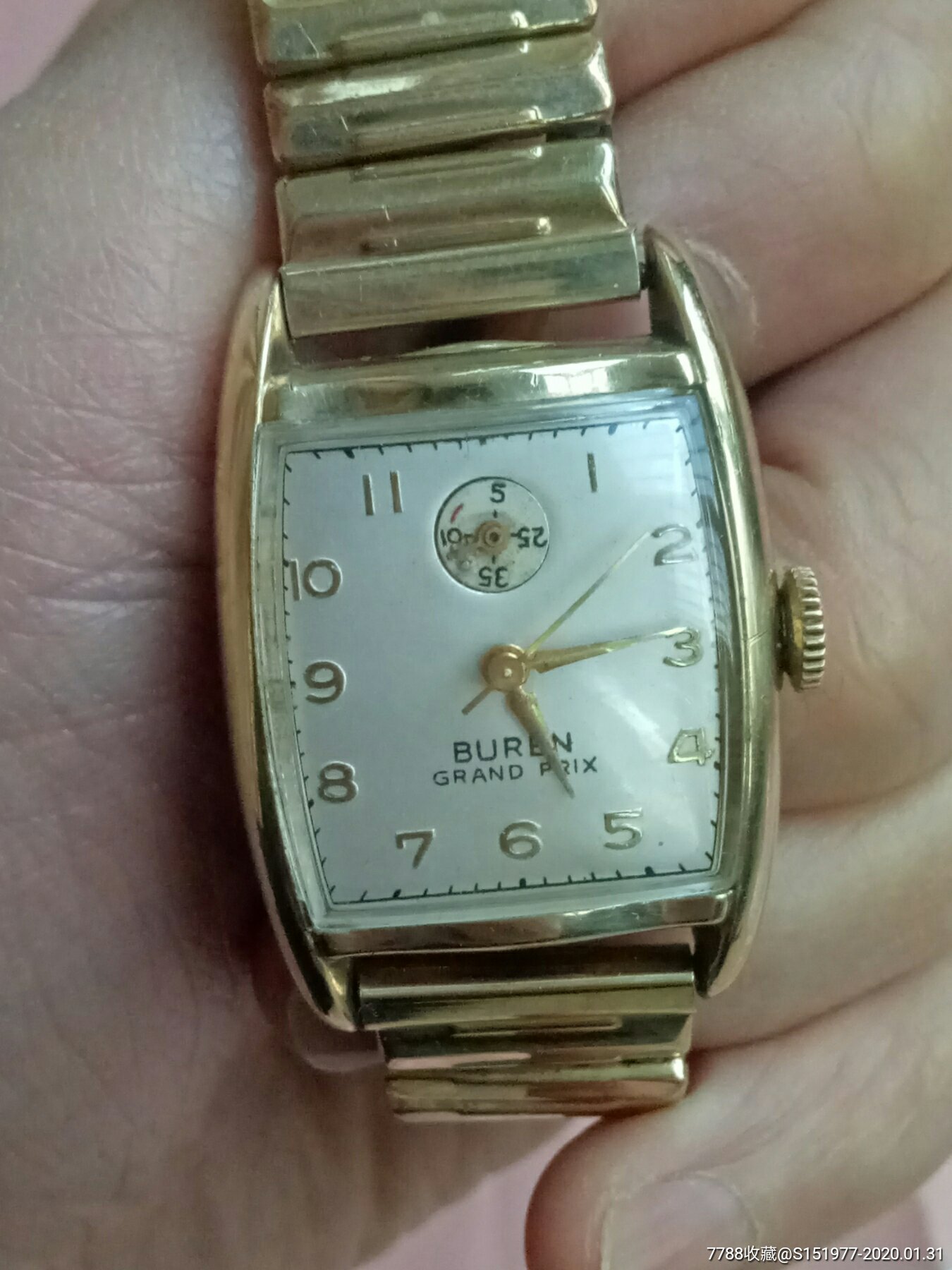 民国时期全包金古董收藏精磨机芯自动男表_手表/腕表_快活林古玩