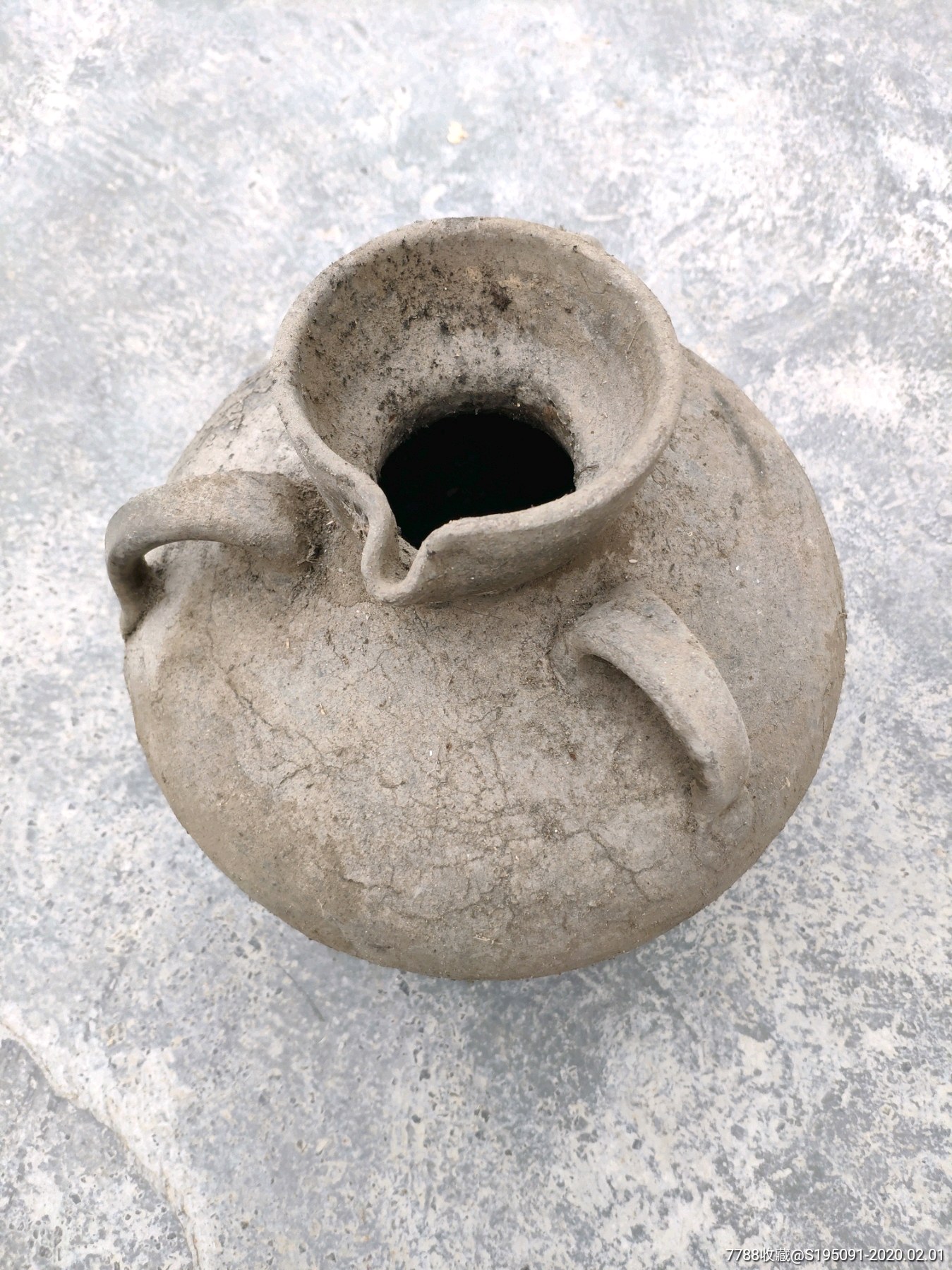 民国三耳陶罐古董陶罐非瓷器