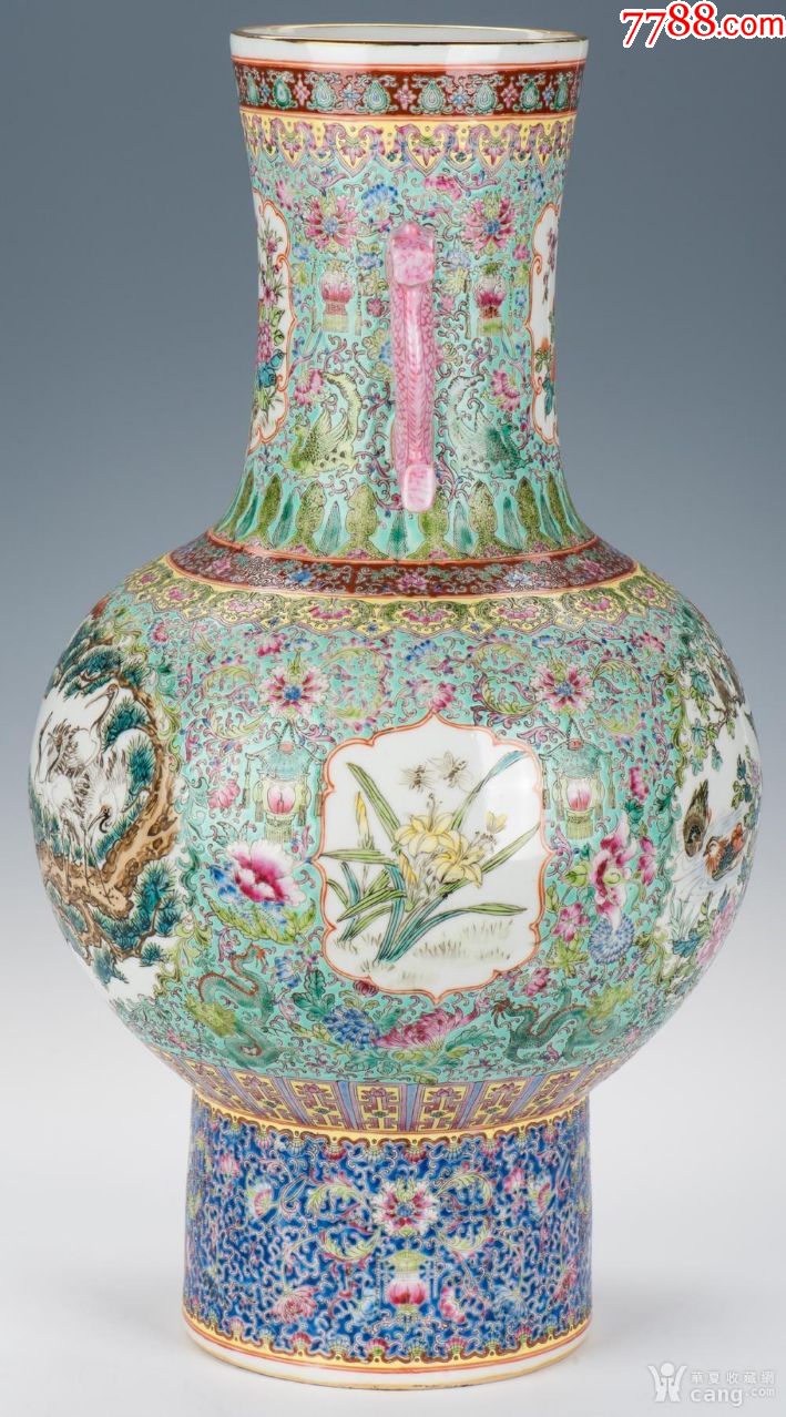 解放后出口创汇时期粉彩大瓶